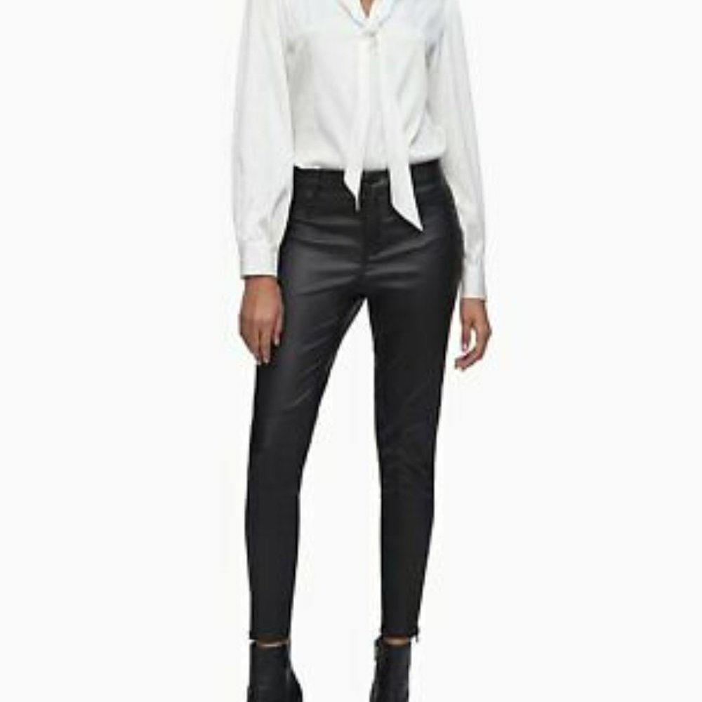 CALVIN KLEIN Coated Stretch 4 pocket Moto Pants